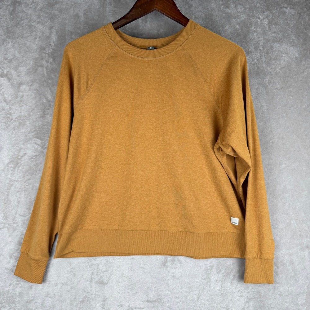 Vuori Ponto Performance Crewneck Sweatshirt Turmeric Heather VW241 Medium